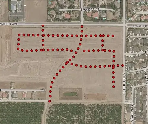 Maptitude GIS map of GPS playback data